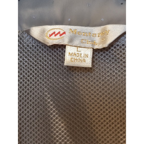 Monterey Club Vest Women's Size Large Beige Sparkly Dots Full Zip Lightweight - Picture 4 of 8